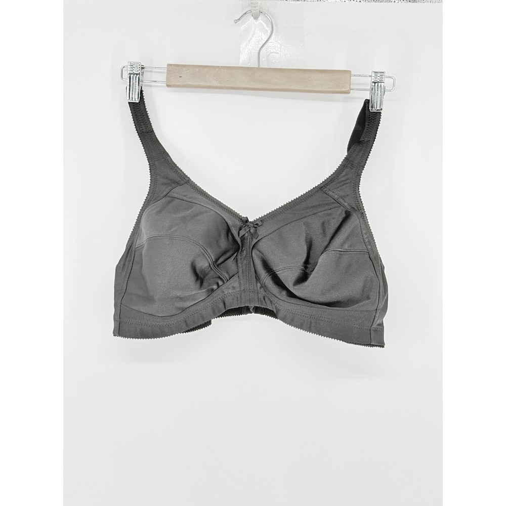 Amoena Ava Black Wireless Mastectomy Pocketed Bra Womens 40B Non-Padded 2115